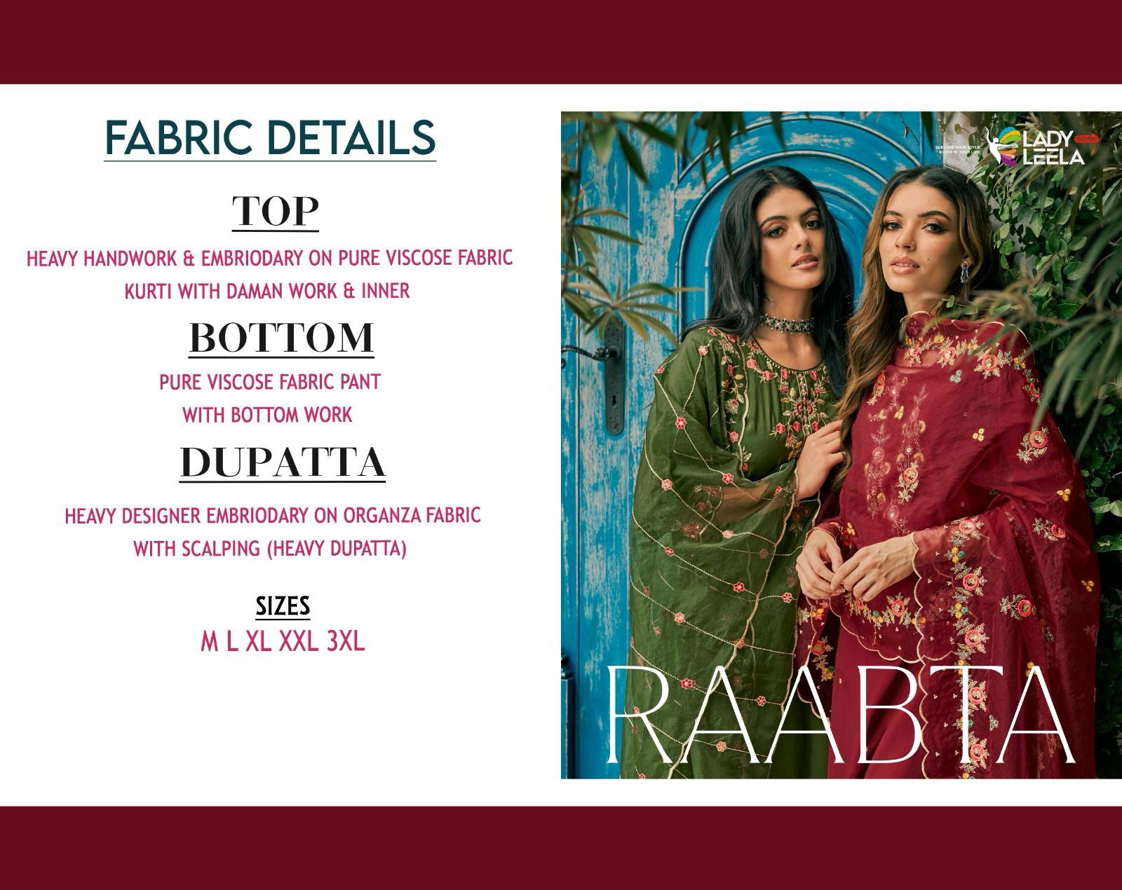 Raabta By Lady Leela Viscose Readymade Suits Catalog